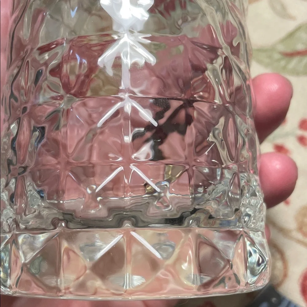 Durobor Gem Crystal Clear Diamond Inspired High Ball Glass Tumbler Set of 4